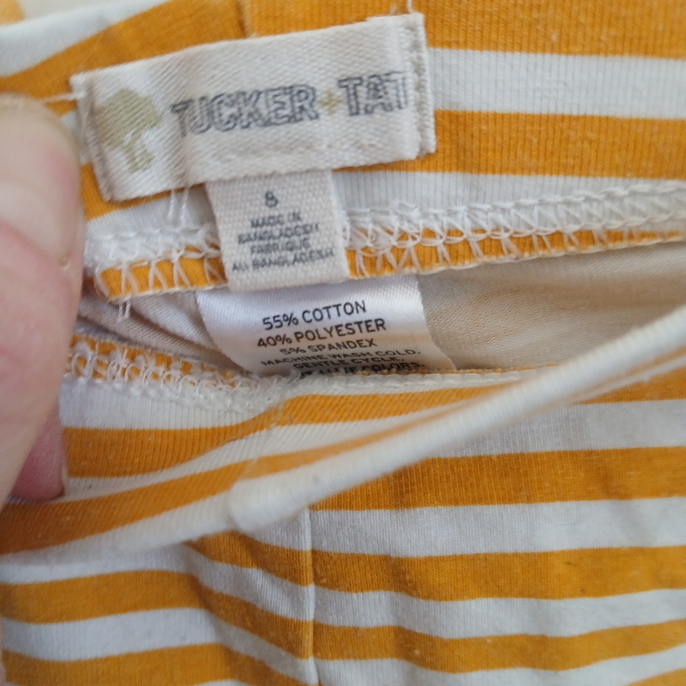 Tucker + Tate Orange and White Striped Kids Bottoms